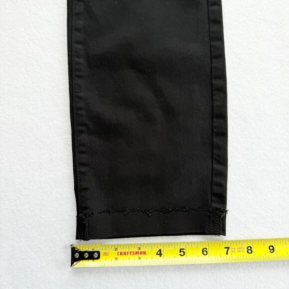 Jag Women Amelia Pull-on Stretch Slim Black Ankle Pants Sz 12 Row Rolled Hem NWT - Picture 10 of 11